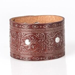 Paparazzi Boots and Broncos Brown Urban Leather Cuff Bracelet